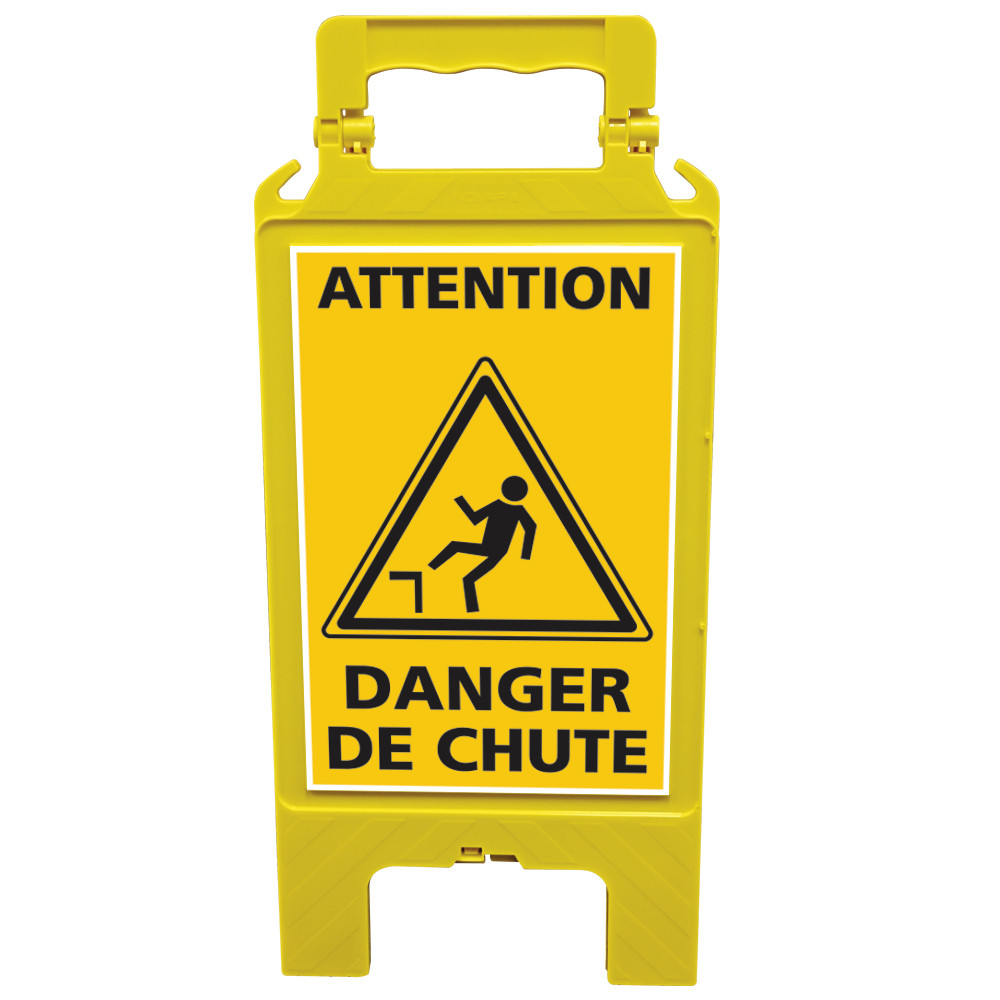 Chevalet de signalisation attention danger de chute