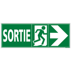 Panneau SORTIE ISSUE DE SECOURS (DROITE) (B0293D)