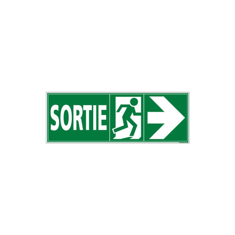 Panneau SORTIE ISSUE DE SECOURS (DROITE) (B0293D)