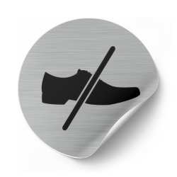 Plaque chaussures interdites adhésif