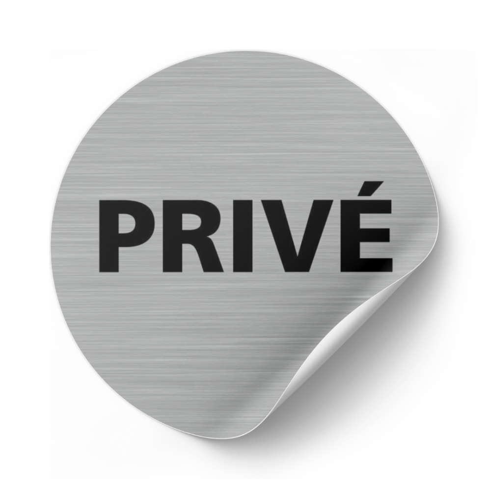 Plaque chiffre privé adhésif