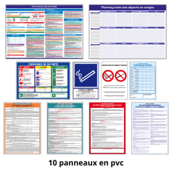 10 panneaux en pvc 1.5mm