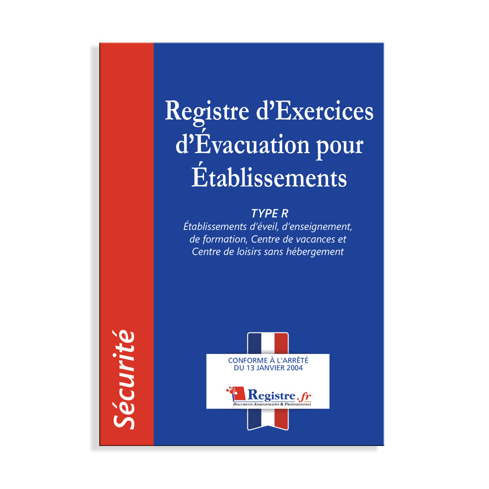 registre d'exercices d'évacuation pour établissements registre d'exercices d'évacuation pour établissements
