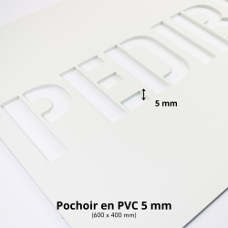 Détails pochoir en PVC 5mm