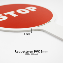Détails raquette en PVC 5mm