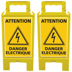 Chevalet de signalisation attention danger électrique