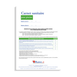 carnet sanitaire pour piscine nature de l'établissement