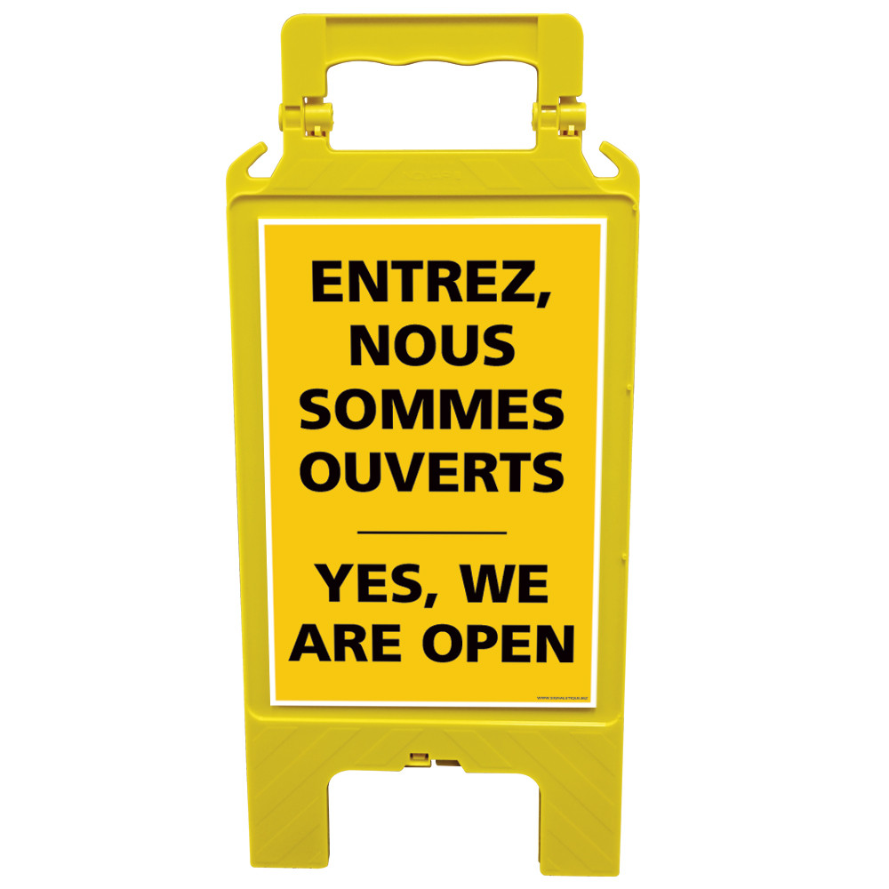 Chevalet de signalisation entrez nous sommes ouverts