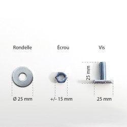 boulon de fixation vis écrou et rondelle