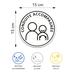disque magnétique homologué 15 cm conduite accompagnée