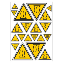 PLANCHE DE STICKERS DANGER HAUTE TEMPERATURE (C0035T_PL20)