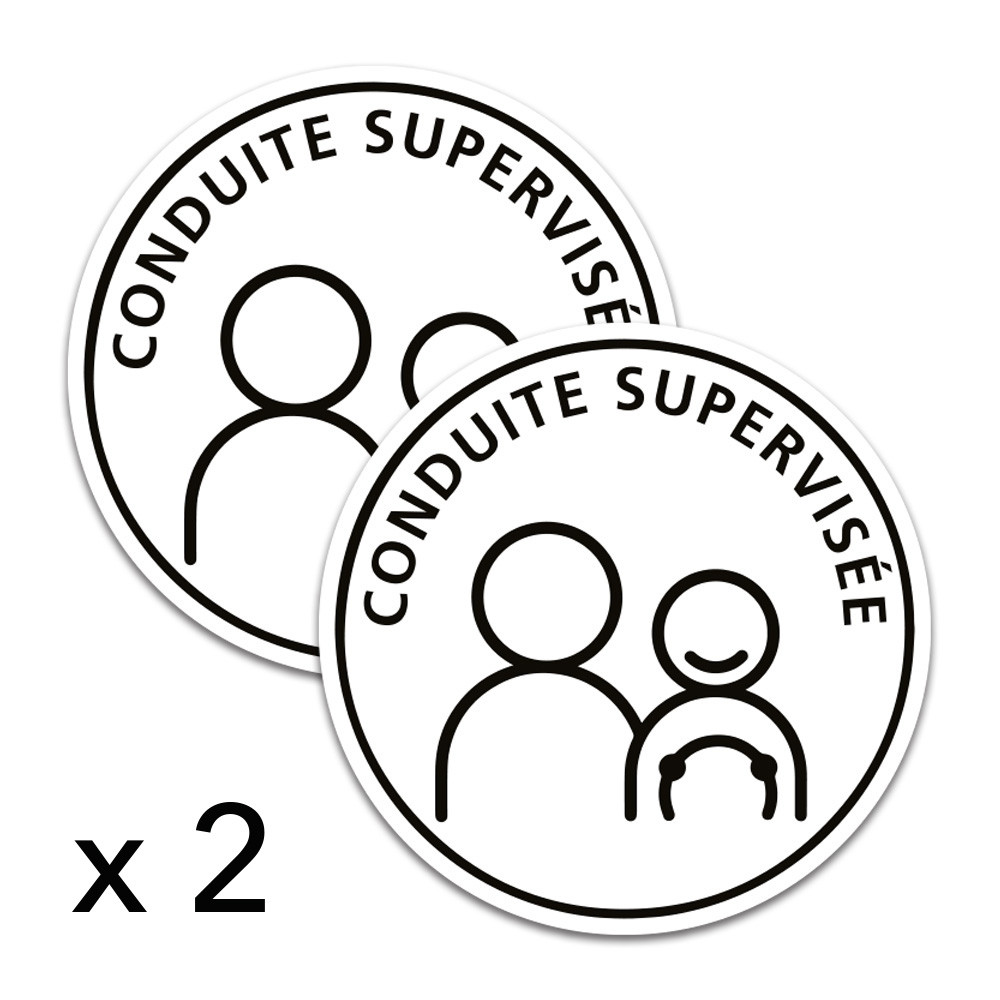Macaron Conduite Accompagnée Réglementaire - Lot De 2 Disques Avec Ventouses, 15 Cm, Réfléchissant | Conforme Au Code De La Route Français