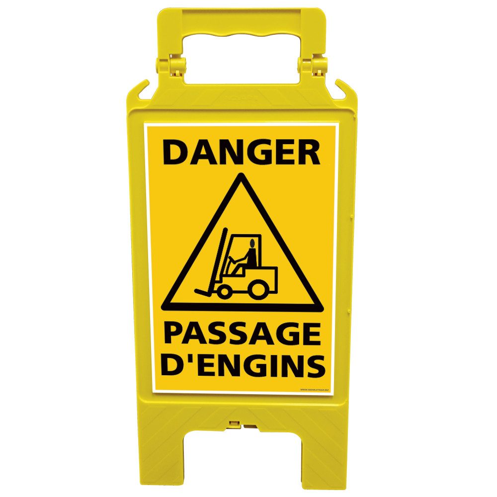 Chevalet de signalisation danger passage d'engins Chevalet de signalisation danger passage d'engins