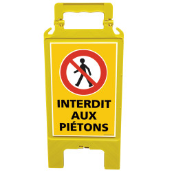 Chevalet de signalisation interdit aux piétons