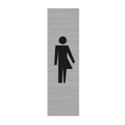 Plaque de porte rectangulaire toilettes neutre WC non genré