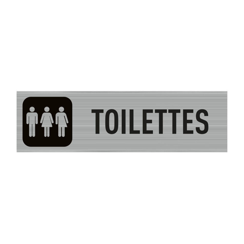 Plaque de porte Toilettes Mixtes Non Genrées - Signalétique toilettes wc neutres Plaque de porte Toilettes Mixtes Non Genrées - Signalétique toilettes wc neutres