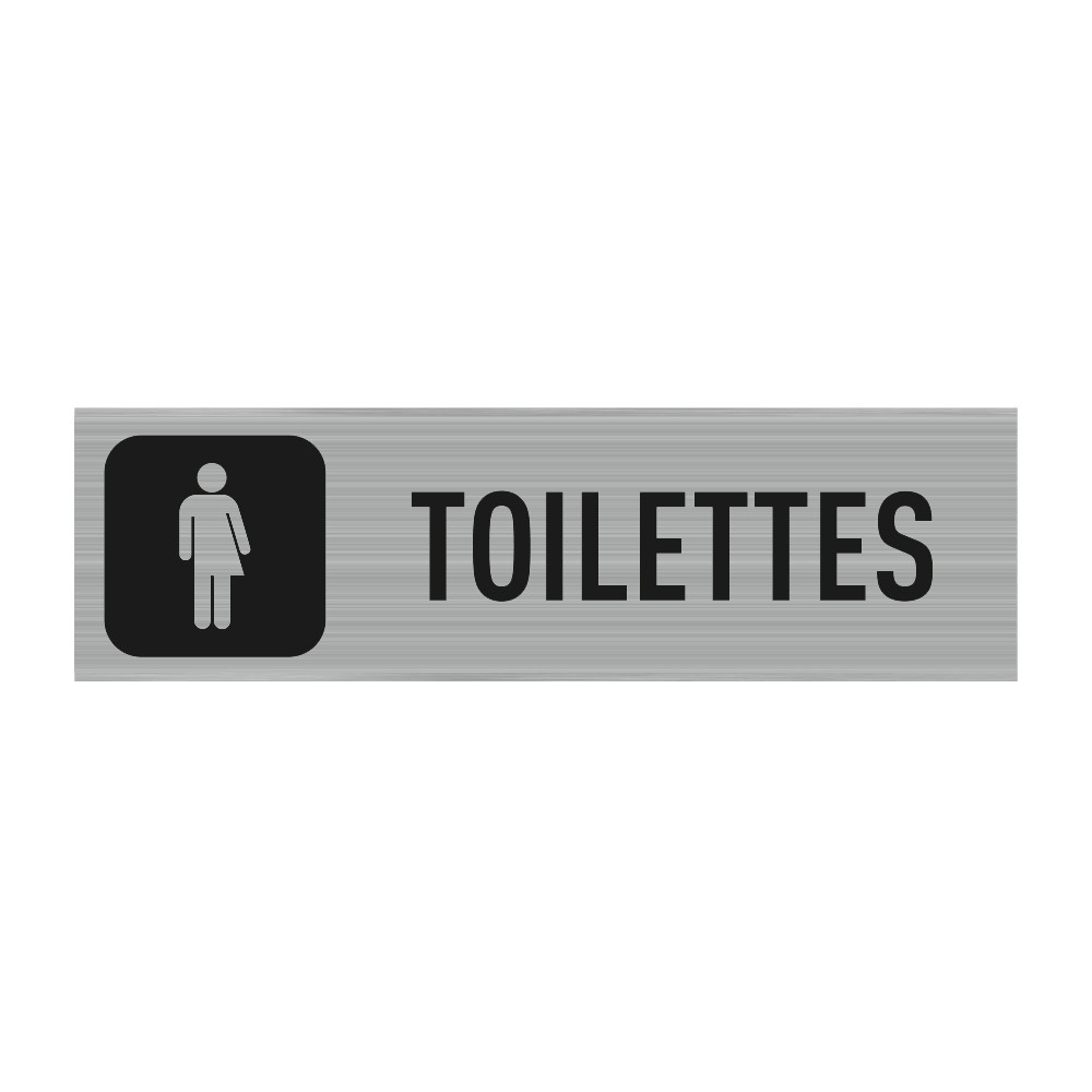Plaque de porte Toilettes Non Genrées - Signalétique toilettes wc Plaque de porte Toilettes Non Genrées - Signalétique toilettes wc