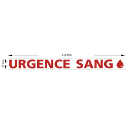 bande horizontale urgence sang