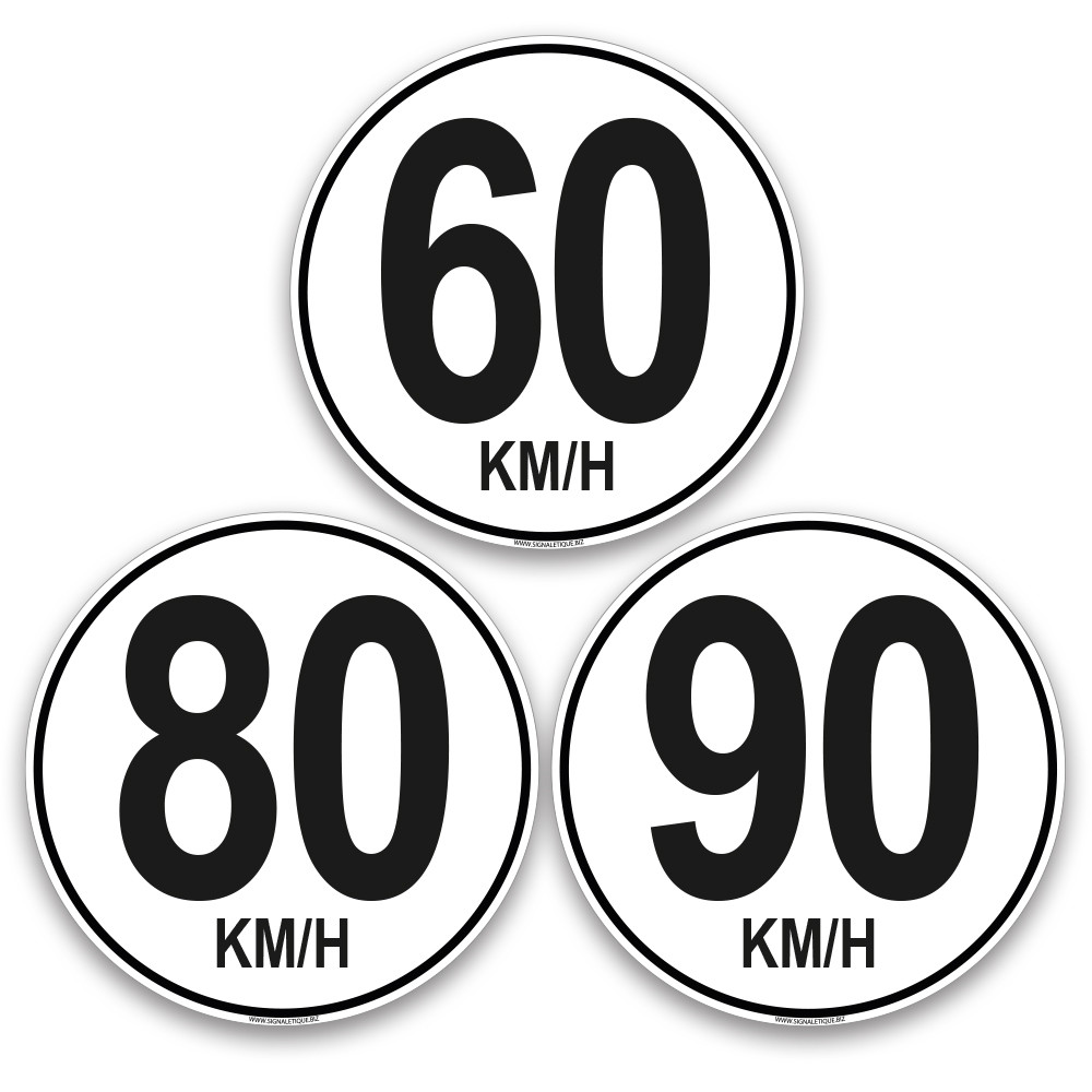 lot de disques limitations de vitesse 60 80 90 km/h lot de disques limitations de vitesse 60 80 90 km/h