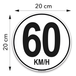 lot de disques limitations de vitesse 60 80 90 km/h diamètre 20 cm
