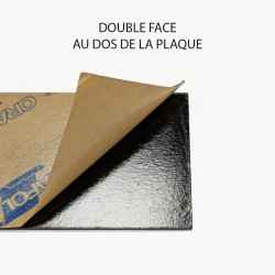 Plaque de porte autocollante aspect alu argent ou or brossé