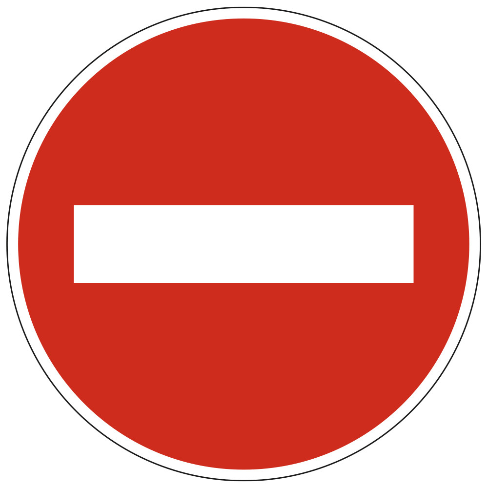 Panneau Interdiction Sens interdit à tout véhicule B1 Signalisation Ronde Rond Rouge Panneau Sécurité Routière