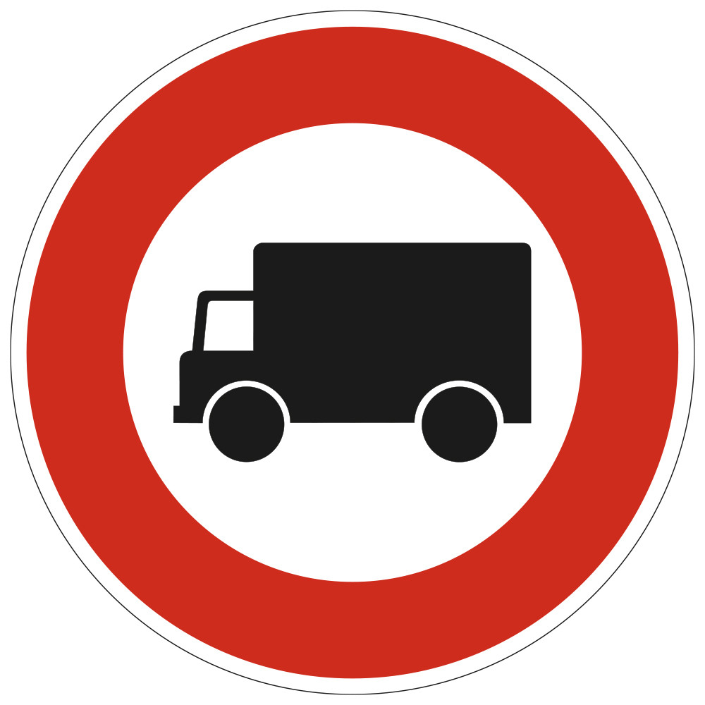 Panneau Interdiction Accès interdit aux véhicules affectés au transport de marchandises B8 Signalisation Ronde Bord Rouge Pannea Panneau Interdiction Accès interdit aux véhicules affectés au transport de marchandises B8 Signalisation Ronde Bord Rouge Pannea