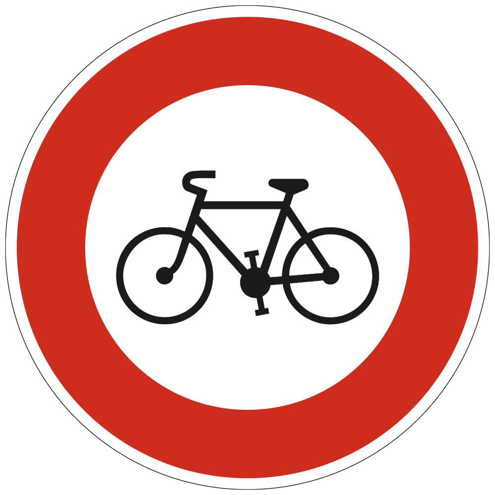 Panneau Interdiction Accès interdit aux cycles B9b Signalisation Ronde Bord Rouge Panneau Sécurité Routière Panneau Interdiction Accès interdit aux cycles B9b Signalisation Ronde Bord Rouge Panneau Sécurité Routière