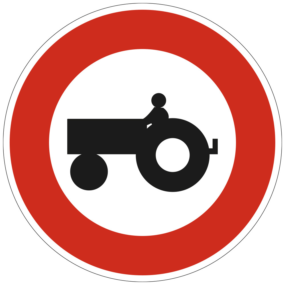 Panneau Interdiction Accès interdit aux véhicules agricoles à moteur B9d Signalisation Ronde Bord Rouge Panneau Sécurité Panneau Interdiction Accès interdit aux véhicules agricoles à moteur B9d Signalisation Ronde Bord Rouge Panneau Sécurité