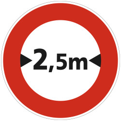 Panneau Interdiction Accès interdit aux véhicules largeur personnalisable B11 Signalisation Ronde Bord Rouge Panneau Sécurité 