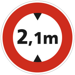 Panneau B12 Interdiction Accès interdit aux véhicules hauteur personnalisé Signalisation Ronde Bord Rouge Panneau Sécurité