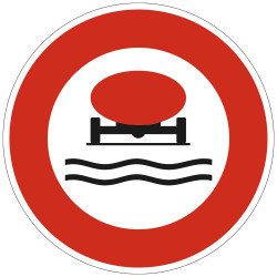 Panneau Interdiction Accès interdit aux véhicules transportant des marchandises polluant l'eau B18b Signalisation Ronde