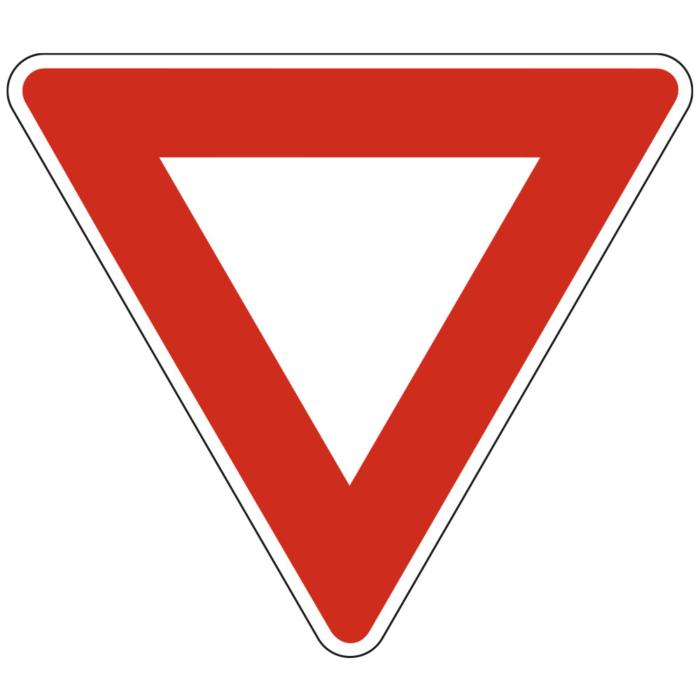 Panneau Danger Cédez le passage à l'intersection AB3a Signalisation Triangulaire Bord Rouge Panneau Sécurité Routière Panneau Danger Cédez le passage à l'intersection AB3a Signalisation Triangulaire Bord Rouge Panneau Sécurité Routière