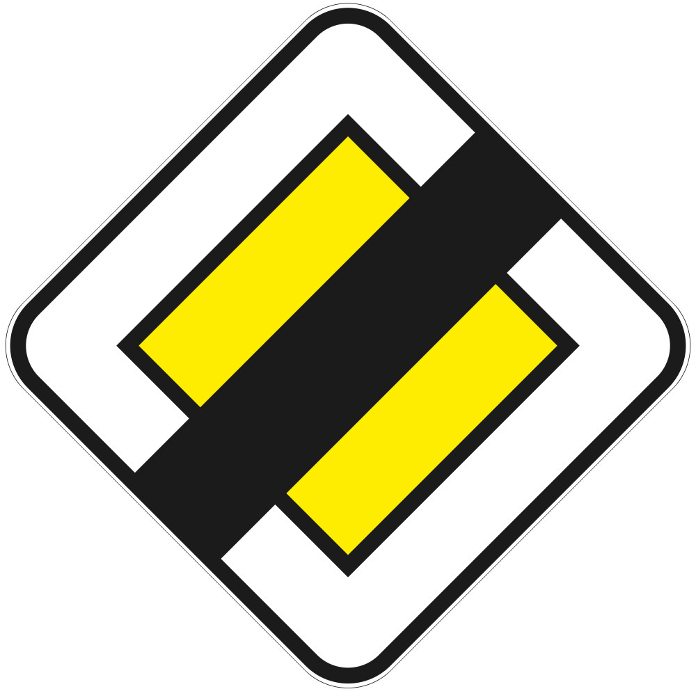 Panneau Priorité Fin du caractère prioritaire d'une route AB7 Signalisation en forme de losange Panneau Sécurité Routière Panneau Priorité Fin du caractère prioritaire d'une route AB7 Signalisation en forme de losange Panneau Sécurité Routière