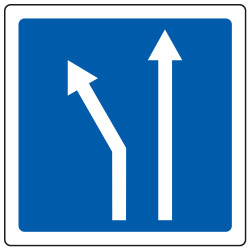 Panneau d'indication Voies affectées personnalisable C24b Signalisation Carré Fond bleu Panneau Sécurité Routière