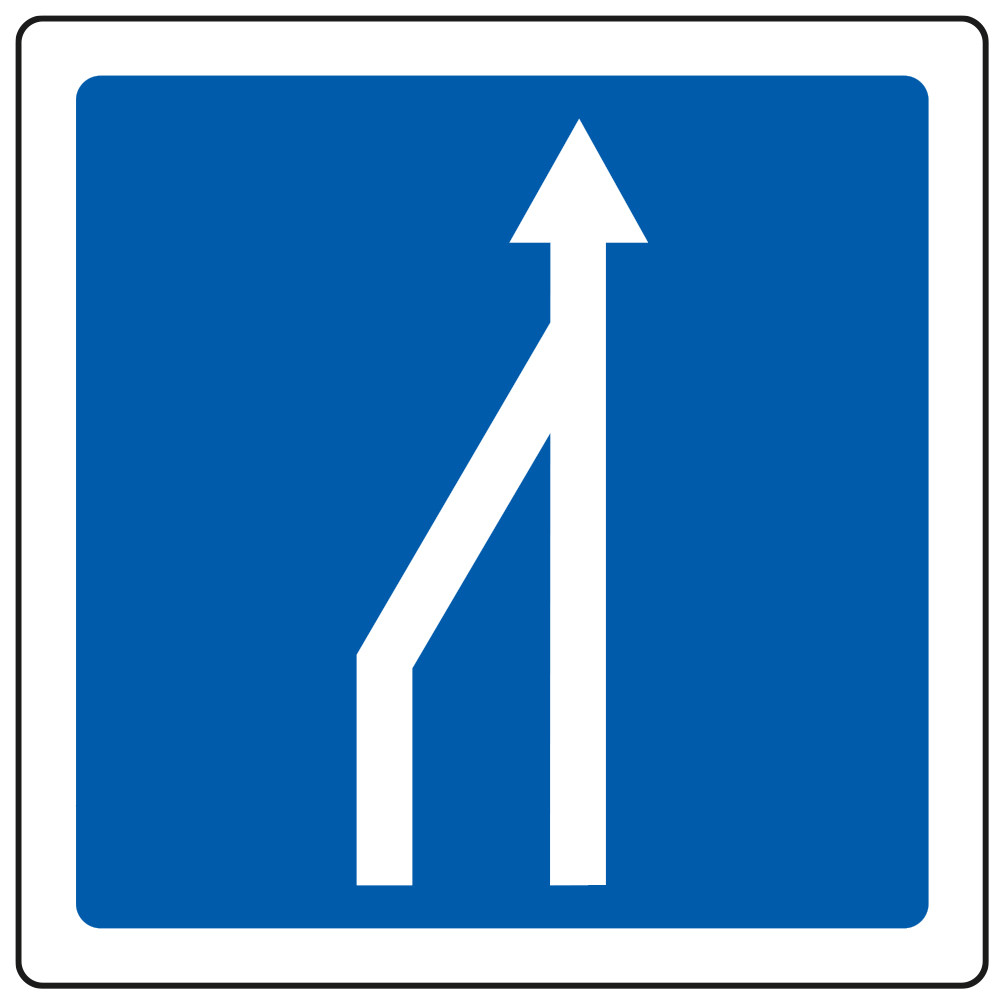 Panneau d'indication Réduction du nombre de voies C28 Signalisation Carré Fond bleu Panneau Sécurité Routière Panneau d'indication Réduction du nombre de voies C28 Signalisation Carré Fond bleu Panneau Sécurité Routière