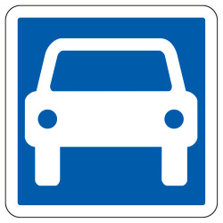 Panneau d'indication Route à accès réglementé C107 Signalisation Carré Fond bleu Panneau Sécurité Routière