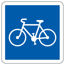 Panneau d'indication Piste ou bande cyclable conseillée C113 Signalisation Carré Fond bleu Panneau Sécurité Routière