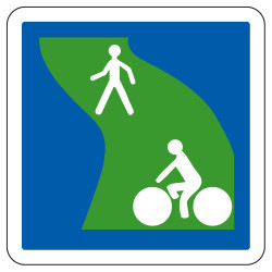 Panneau d'indication Voies vertes C115 Signalisation Carré Fond bleu Panneau Sécurité Routière