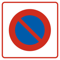 Panneau Zone de stationnement Entrée d'une zone à stationnement interdit B6b1 Signalisation Carré Panneau Sécurité Routière