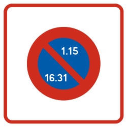 Panneau Zone de stationnement Entrée d'une zone à stationnement unilatéral B6b2 Signalisation Carré Panneau Sécurité Routière