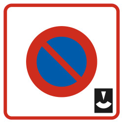 Panneau Zone de stationnement Entrée d'une zone à stationnement de durée limitée B6b3 Signalisation Carré Panneau Sécurité