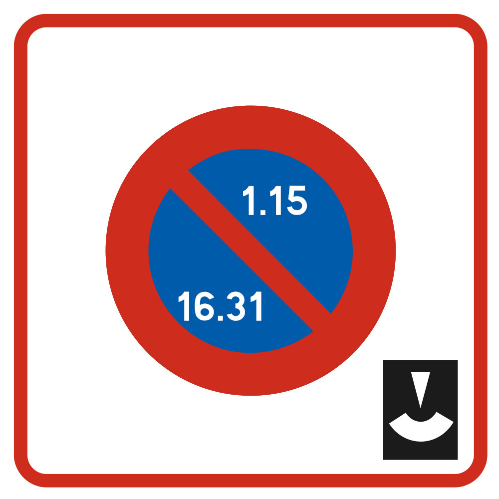 Panneau Zone de stationnement Entrée d'une zone à stationnement unilatéral et à durée limitée B6b5 Signalisation Carré Panneau Panneau Zone de stationnement Entrée d'une zone à stationnement unilatéral et à durée limitée B6b5 Signalisation Carré Panneau