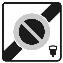 Panneau Sortie de zone à stationnement payant B50d Signalisation Carré Panneau Sécurité Routière