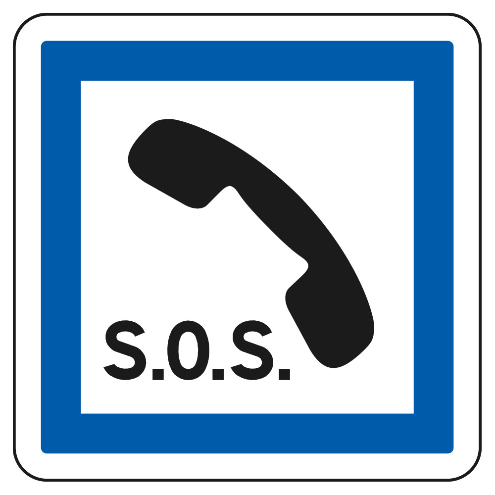 Panneau d'indication des services Poste d'appel d'urgence CE2a Signalisation Carré Fond blanc Bordure bleu Panneau Sécurité Panneau d'indication des services Poste d'appel d'urgence CE2a Signalisation Carré Fond blanc Bordure bleu Panneau Sécurité