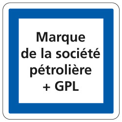 Panneau d'indication des services Poste de distribution de carburant et GPL marque société pétrolière personnalisé CE15f