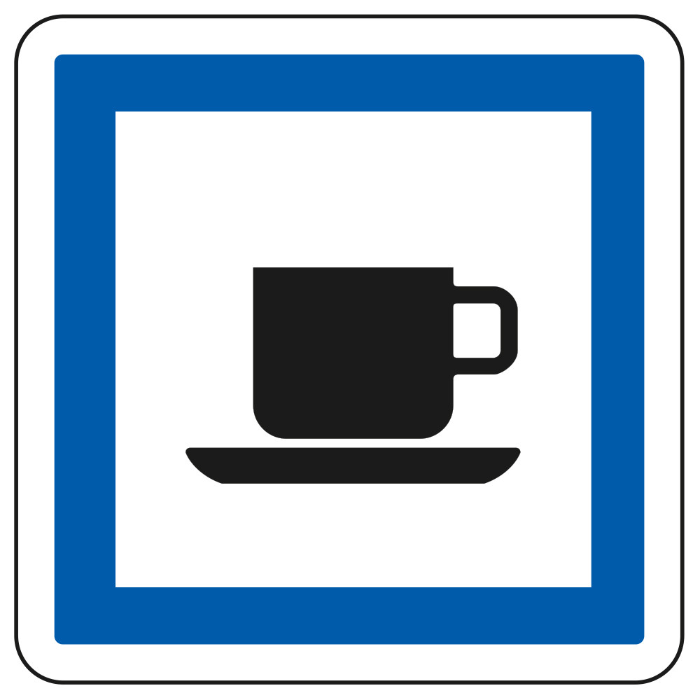 Panneau d'indication des services Débit de boissons ouvert CE18 Signalisation Carré Fond blanc Bordure bleu Panneau Sécurité Panneau d'indication des services Débit de boissons ouvert CE18 Signalisation Carré Fond blanc Bordure bleu Panneau Sécurité