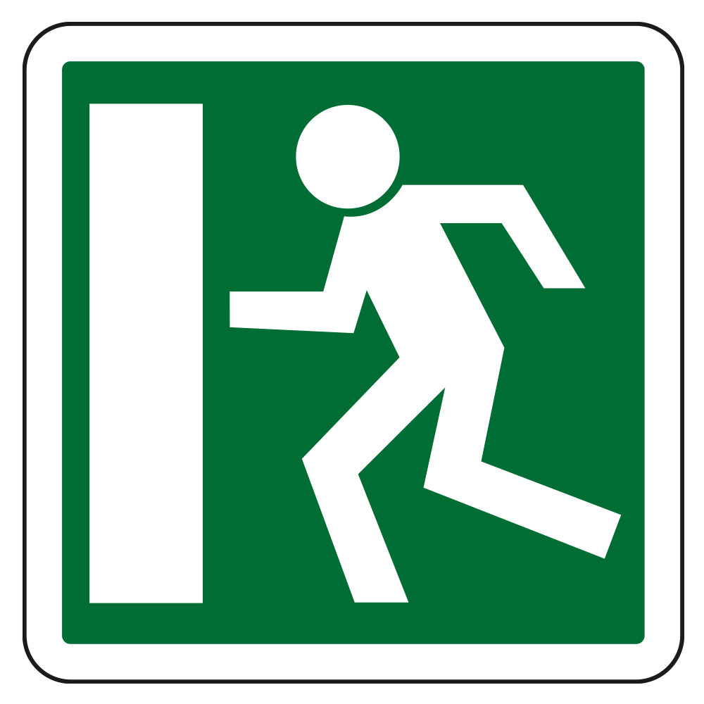 Panneau d'indication des services Issue de secours vers la gauche CE30b Signalisation Carré Fond vert Panneau Sécurité Routiè Panneau d'indication des services Issue de secours vers la gauche CE30b Signalisation Carré Fond vert Panneau Sécurité Routiè