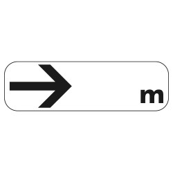 Panonceau Routier Galva Ecolign Type M3 - Flèche vers la droite avec Distance Personnalisable M3b3 Ecolign