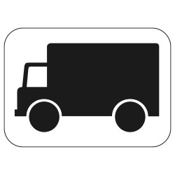 Panonceau Routier de type M4 catégorie véhicules de transport de marchandises en Galva M4g